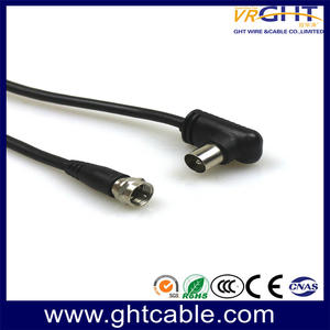 Right Angle 9.5 Pal Plug To 9.5 PAL Jack SAT Cable RF Coaxial Antenna Cable F Connector RG6 Cable