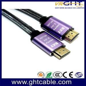 HDMI CABLE  1.4V/2.0V/2.1V  PURPLE ALLOY WITH BRAIDING JACKET