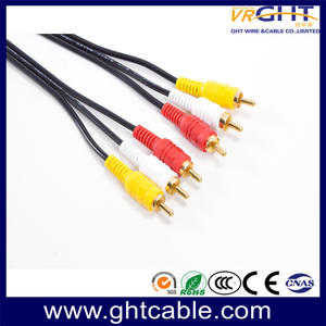 3RCA - 3RCA RCA Cable Black PVC Audio Cable