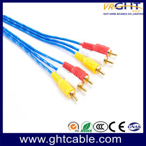 3RCA - 3RCA Cable Blue PVC Audio Cable