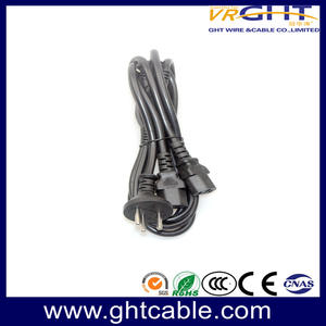 Straight Israel Plug To C13 2 In 1 Power Cord Y Type Splitter Male To Double Female Spliter